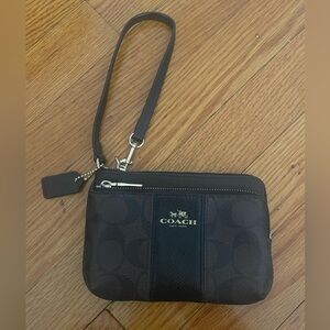Coach Brown Wristlet Bag
